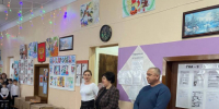 Поздравление учеников подшефной Штеровской школы с наступающим новым годом. - Андроповский район